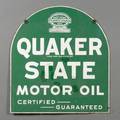 Quaker State Motor Oil Enameled Metal Sign