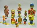 Ten Lithographed Tin Mechanical Toys