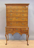 New England Queen Anne maple highboy