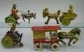 Four Lithographed Tin Clockwork Vehicles