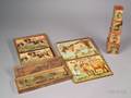 Lot of Lithographed Paper on Wood Games