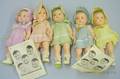 Set of Madame Alexander Dionne Quintuplet Dolls