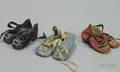 Three Pairs of French Doll Shoes