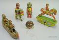 Lithographed Tin Cowboy and Indian Clockwork Figures