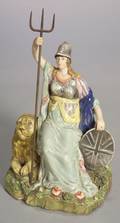 Wood  Caldwell Pearlware Figure of Britannia