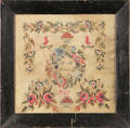 Wool needlework dated 1837