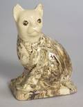 Staffordshire Solid Agate Model of a Seated Cat