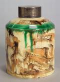 Staffordshire Combed Surface Agate Tea Canister