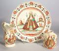 Three Dutch Decorated Creamware Items
