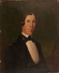 American oil on canvas portrait of a gentleman