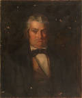 American oil on canvas portrait of a gentleman