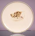 Wedgwood Queens Ware Dish with Hound Portrait