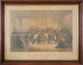 Gottinger color lithograph of fencing