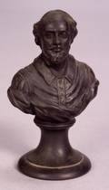 Miniature Wedgwood Black Basalt Bust of Shakespeare