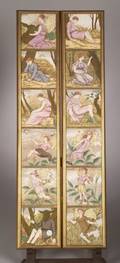 Set of Twelve Wedgwood Polychrome Transfer Printed Tiles