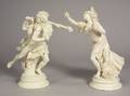 Pair of Wedgwood Queens Ware Figures