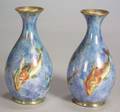 Pair of Wedgwood Fish Lustre Vases