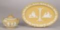 Two Wedgwood Yellow Jasper Dip Items