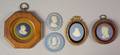 Five Wedgwood Jasper Portrait Medallions
