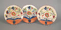 Three Gaudy Dutch plates 19th c