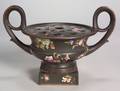 Wedgwood Black Basalt Crater Urn and Covers