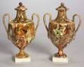 Pair of Wedgwood  Bentley Surface Agate Vases and Covers