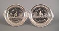 Two English silver resist plates 19th c