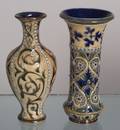 Two Doulton Lambeth Stoneware Vases