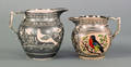 Two English silver resist pitchers 19th c