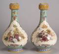 Pair of Minton Handpainted Earthenware Vases