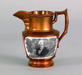 Copper luster pitcher 19th c