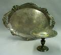 Silver Plated Serving Tray and a Reticulated Tazza