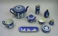 Nine Wedgwood Dark Blue Jasper Dip Table Items