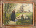 Oil on board Dutch landscape