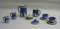 Eight Wedgwood Dark Blue Jasper Items