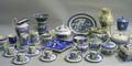 Twentyfour Assorted Wedgwood Blue Transfer Items