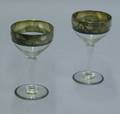 Pair of Sterling Silver Mounted Colorless Glass Wines