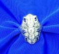 Art Deco Platinum Sapphire and Diamond Ring