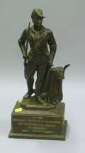 Patinated Bronze Concord Minuteman Presentation Figure
