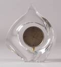 Daum Colorless Glass Shelf Clock