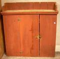 Country Red Painted Pine OneDoor Jelly Cabinet