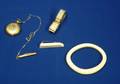 14kt Gold Hamilton Wristwatch and a Goldfilled Elgin Pocket Watch and an Ivory Bangle and Pin