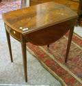 Federalstyle Inlaid Mahogany and Mahogany Veneer Dropleaf Pembroke Table