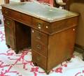 Scottish Victorian Leatherinset Mahogany DoublePedestal Desk