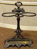 Victorian Black Painted Cast Iron Umbrella Stand
