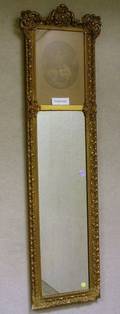 Pair of French Rococostyle Giltgesso Tableau Mirrors and a Giltgesso Mirror