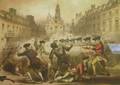 Framed Lithograph of the Boston Massacre