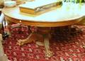 Victorian Northwind Circular Carved Oak Pedestal Dining Table with Paw Feet