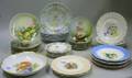 Group of Thirtyfive Assorted Handpainted and Transfer Decorated Porcelain Plates and Bowls