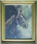Oil on canvas horse portrait